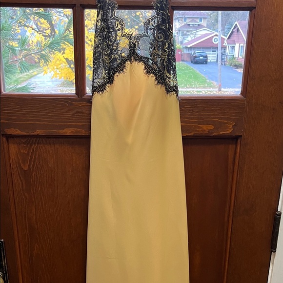 Vintage Victoria's Secret collections Satin Gown with Black Lace - Picture 4 of 5